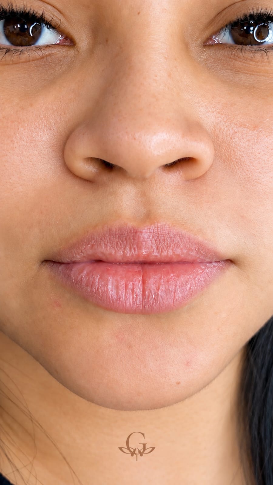Antes do procedimento de HidraGloss Labial